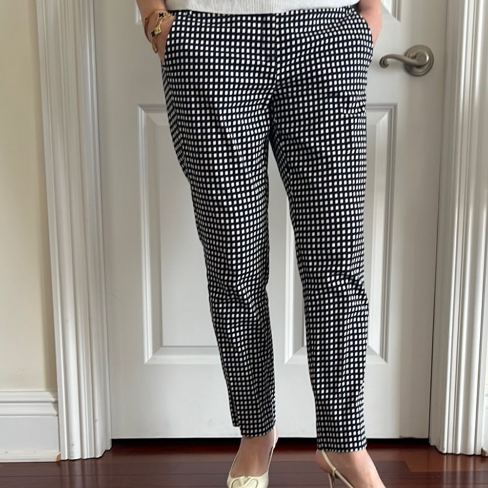 Black and White Checkered Women's Pants
